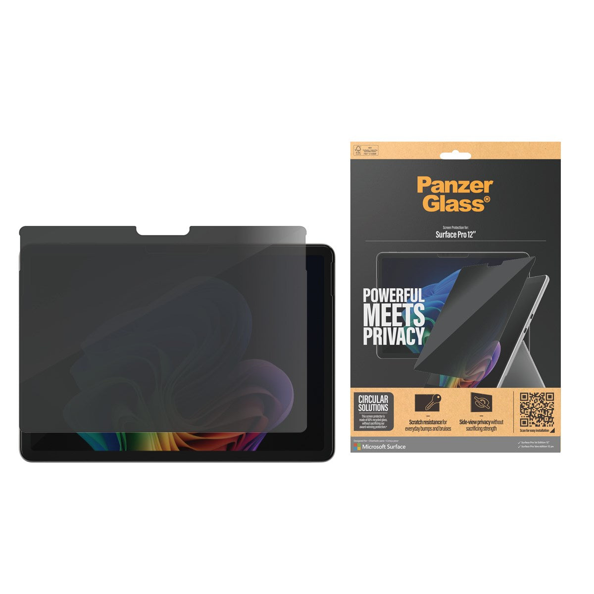 PanzerGlass® Privacy Screen Protector Microsoft Surface Pro 12” | Ultra-Wide Fit